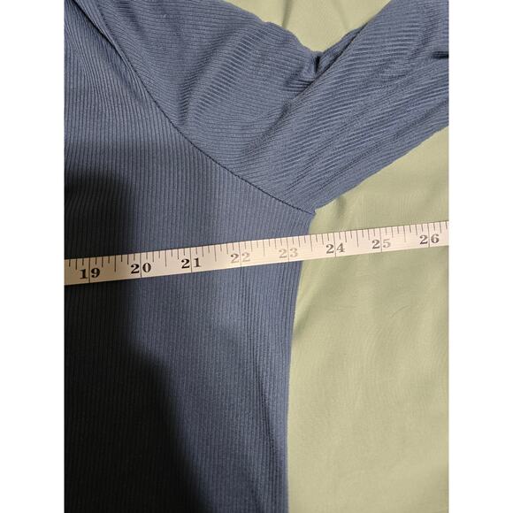 Nicole miller large women's blue ribbed pajama set - Picture 9 of 13